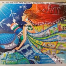 My Painting for BEE National Painting Competition on Energy Conservation 2018 @ National Level in New Delhi