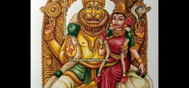 Malola Narasimha Swamy Painting | Ahobilam Nava Narasimha Series – 3