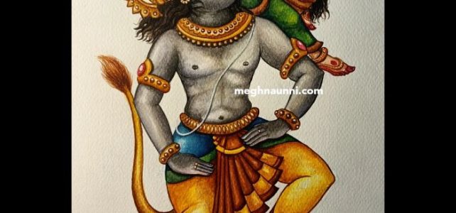 Varāha Narasimha / Krōda Narasimha Swamy Painting | Ahobilam Nava Narasimha Series – 4