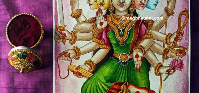 Navaratri 2022 | ‘Nava Shaktis’ Painting Series | Day 5 : Gāyatri Devi
