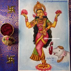 Navaratri 2022 | ‘Nava Shaktis’ Painting Series | Day 7 : Lakshmi  Devi | Happy Diwali