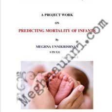 CBSE Class 12 Applied Mathematics Project | Predicting Mortality of Infants