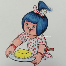 Amul: Utterly Butterly Delicious Logo Painting in Poster Colors