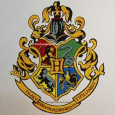 Hogwarts Crest Painting | Emblem Logo Category