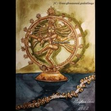 NATARAJA Swamy Idol Watercolor Painting