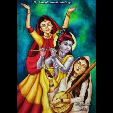 KRISHNĀRPANAM | Lord Krishna Radha & Mirabai Painting | Commissioned Artwork