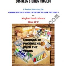 CBSE Class 12 Business Studies Project | CHANGES IN PACKAGING OF PRODUCTS OVER THE YEARS