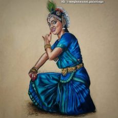 Bharathanatyam Dancer Commissioned Art Work