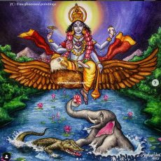 Gajendra Moksham Painting | Commissioned Work for Devina
