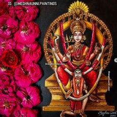 Attukal Bhagavathy Painting | Navaratri 2023 – Nava Kshetra Nivasinis Painting Series-7
