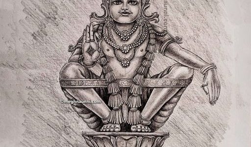 SWAMIYE SHARANAM AYYAPPA | Sabarimala Ayyappa Swamy Pencil Sketch Drawing