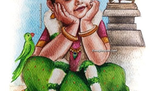 Little Kodhai | Baby Aandal Painting for Margazhi 2023-24