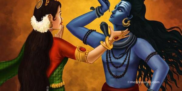 Happy Maha Sivarathri 2024 | Shiva-Parvathi Digital Painting
