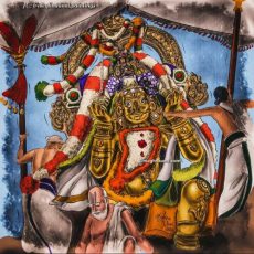 Kanchi Varadar Vaigasi Brahmotsavam Day 3 | Garuda Sevai and Hanumantha Vahanam Digital Painting