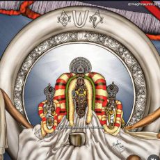 Kanchi Varadar Vaigasi Brahmotsavam Day 4 | Shesha Vahanam and Chandra Prabhai Digital Painting
