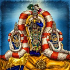 Kanchi Varadar Vaigasi Brahmotsavam Day 6 | Venugopala Thirukolam (Ekantha Sevai) and Yaanai Vahanam Digital Painting