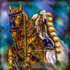 Kanchi Varadar Vaigasi Brahmotsavam Day 8| Gudhirai Vahanam Digital Painting